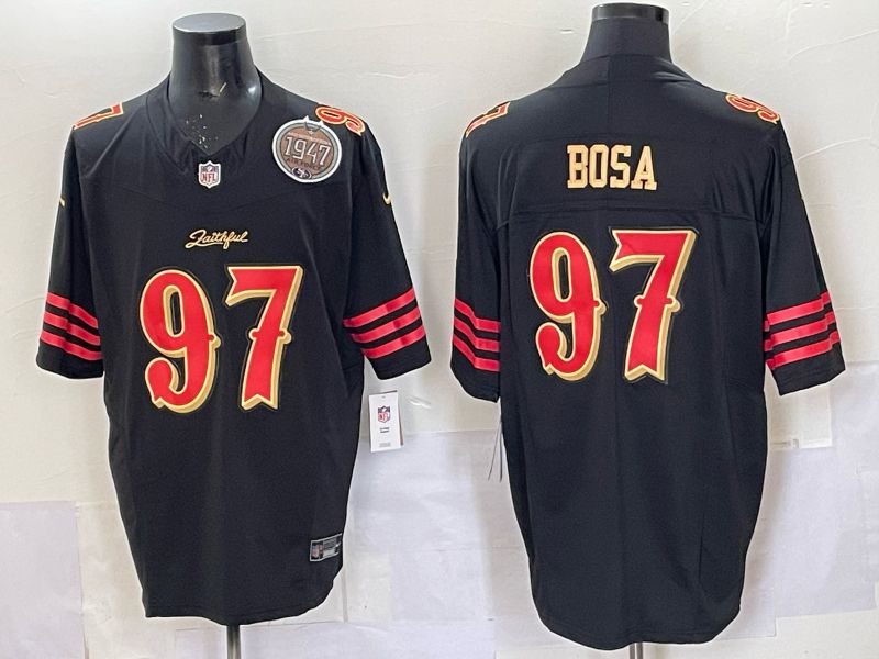 Men Nike San Francisco 49ers #97 Bosa black 5th generation Limited NFL 2025 Jersey 0062